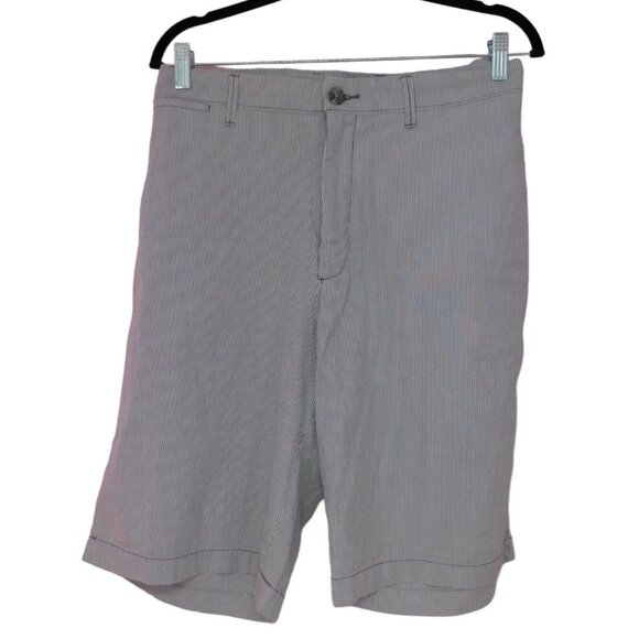 Goodfellow & Co Mens Striped Linen Blend Linden Shorts Size 40 Gray/White - Picture 1 of 5